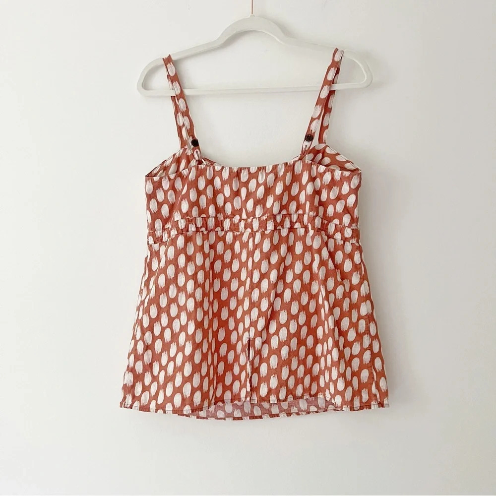 Patagonia Hemp Organic Cotton Print Tank  Top in Terracotta and Off White… - Picture 3 of 3